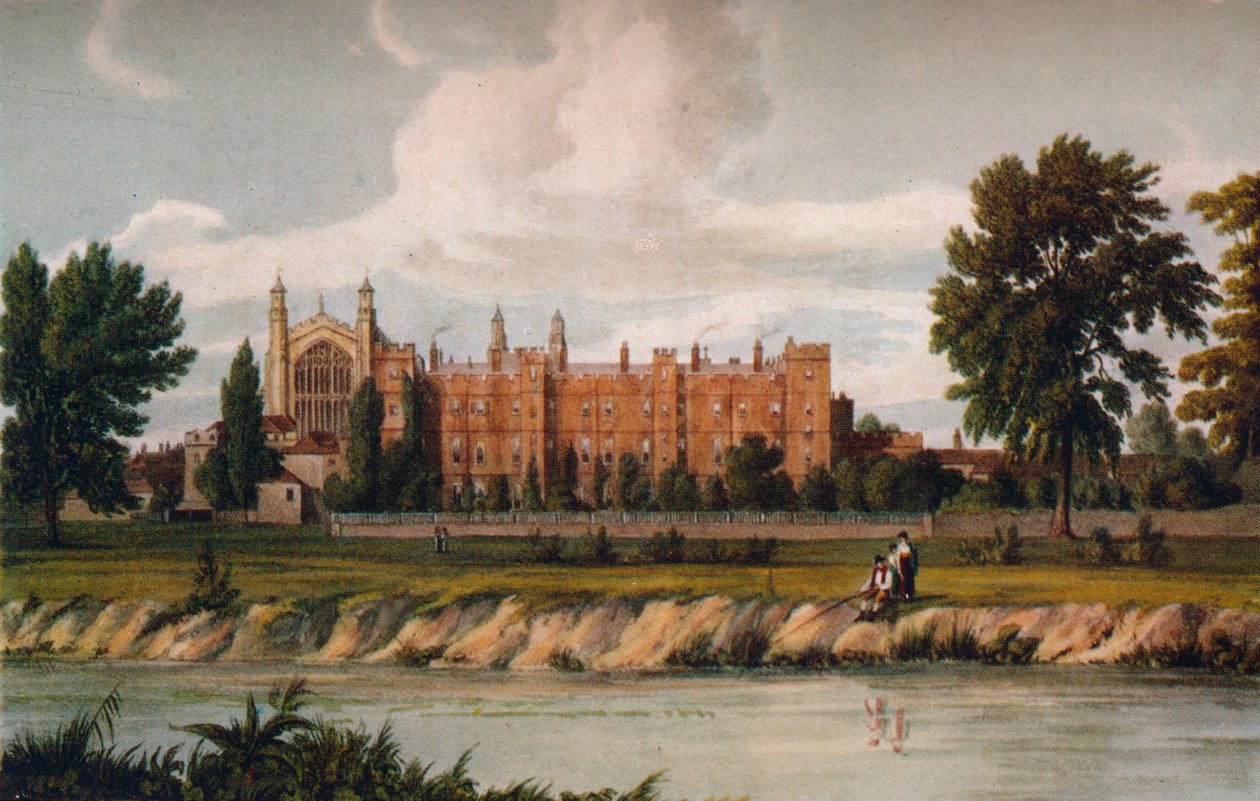 Eton College dal fiume, 1911, 1914 da Unbekannt