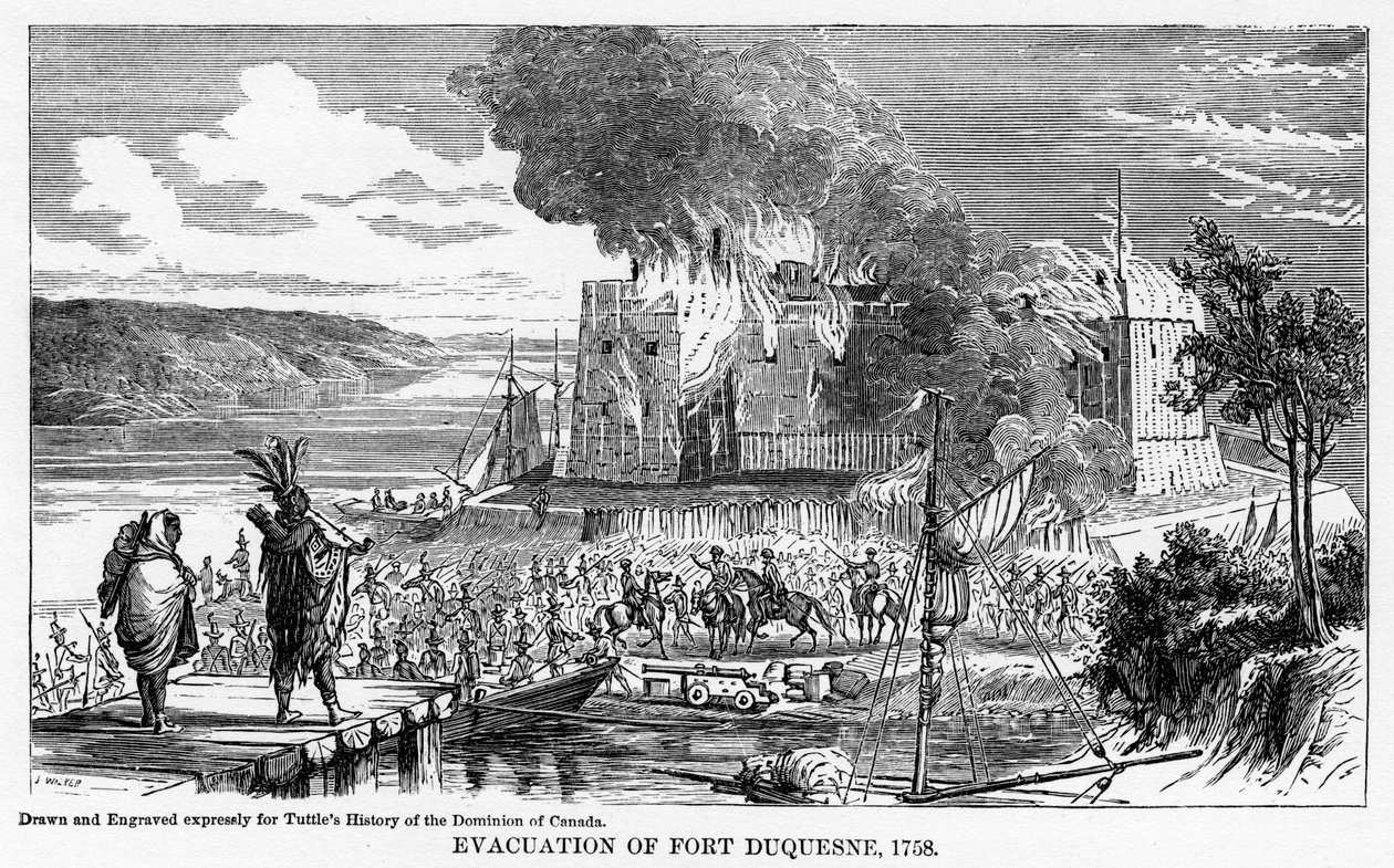 Evacuazione di Fort Duquesne, 1758, 1877 da Unbekannt