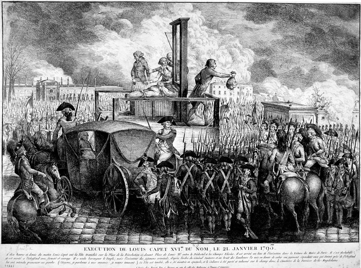 Esecuzione di Luigi XVI, 1793 da Unbekannt