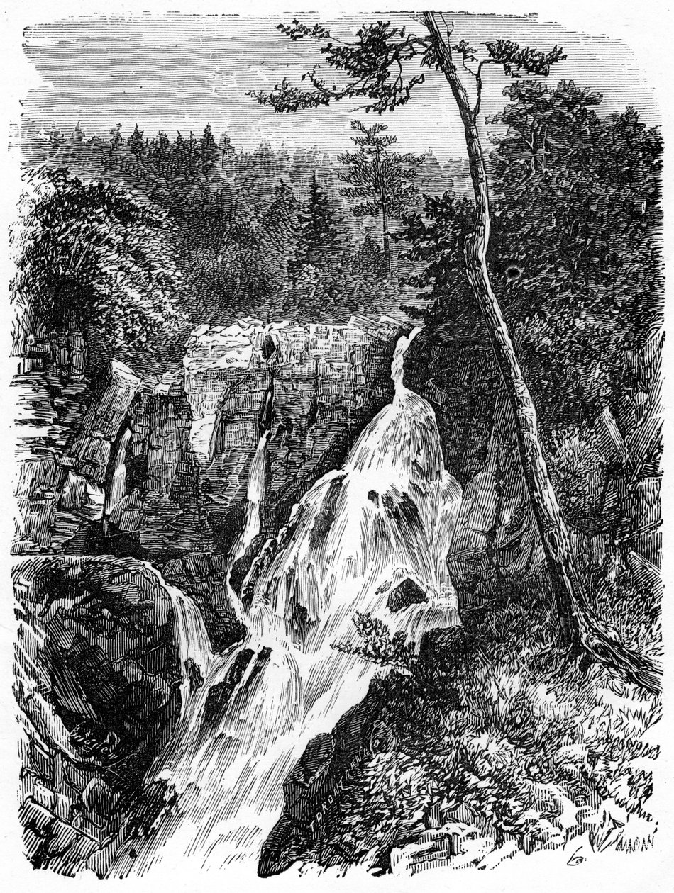 Cascate di Sainte Anne, sotto Quebec, XIX secolo da Unbekannt