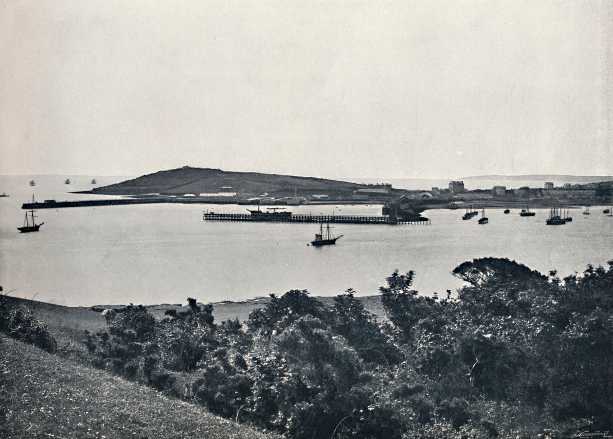Falmouth - Vista generale, da Pendennis, 1895 da Unbekannt