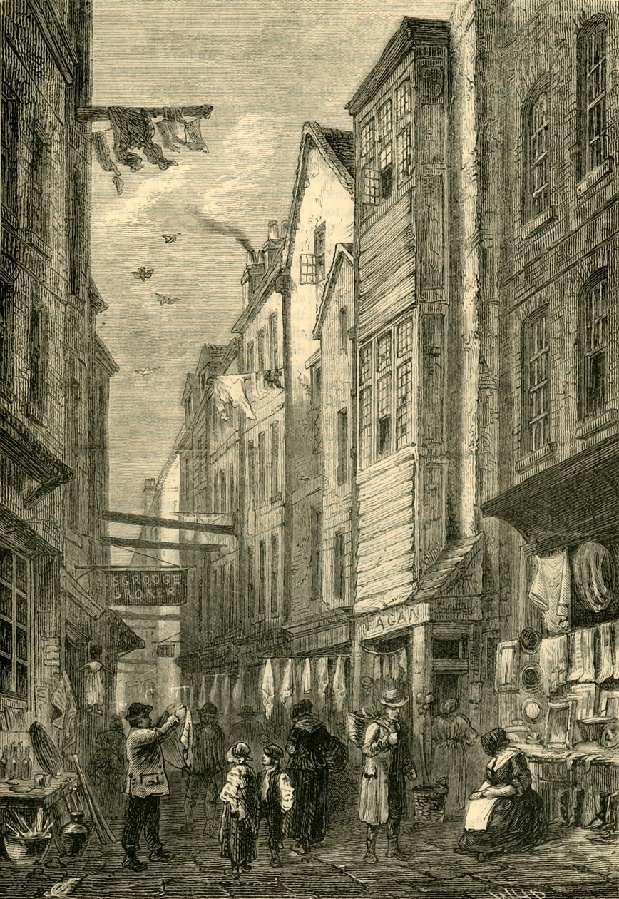 Field Lane circa 1840, c. 1872 da Unbekannt