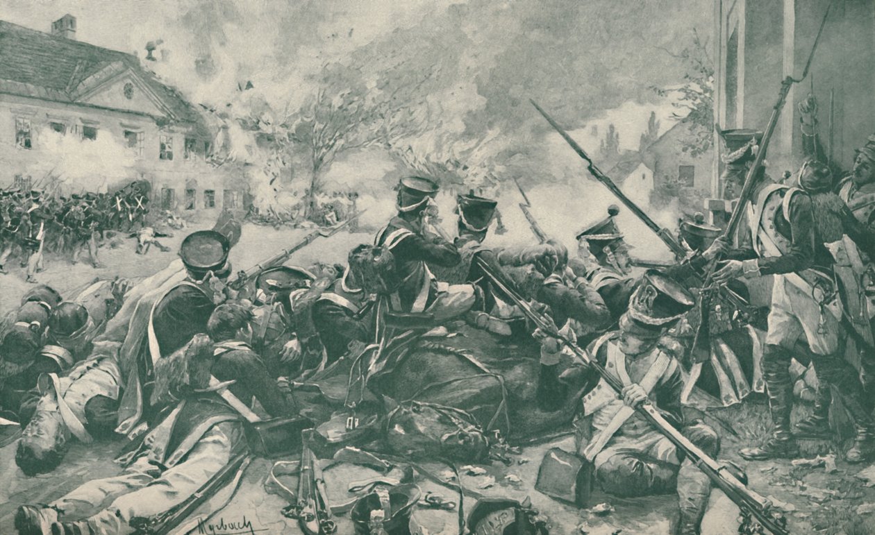 Combattimento nelle strade di Essling, 1809 da Unbekannt