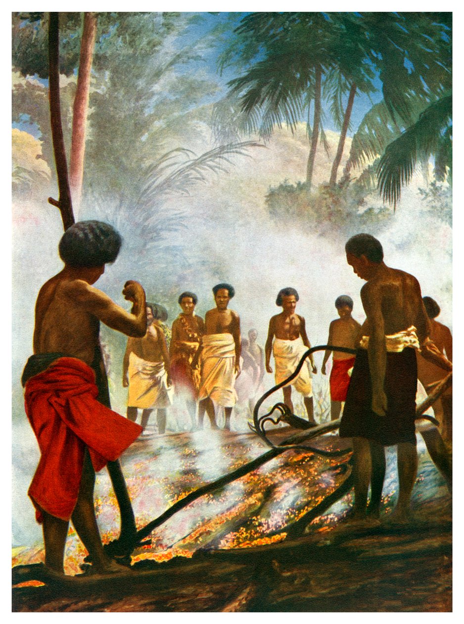Camminata sul fuoco nelle Fiji, 1920 da Unbekannt