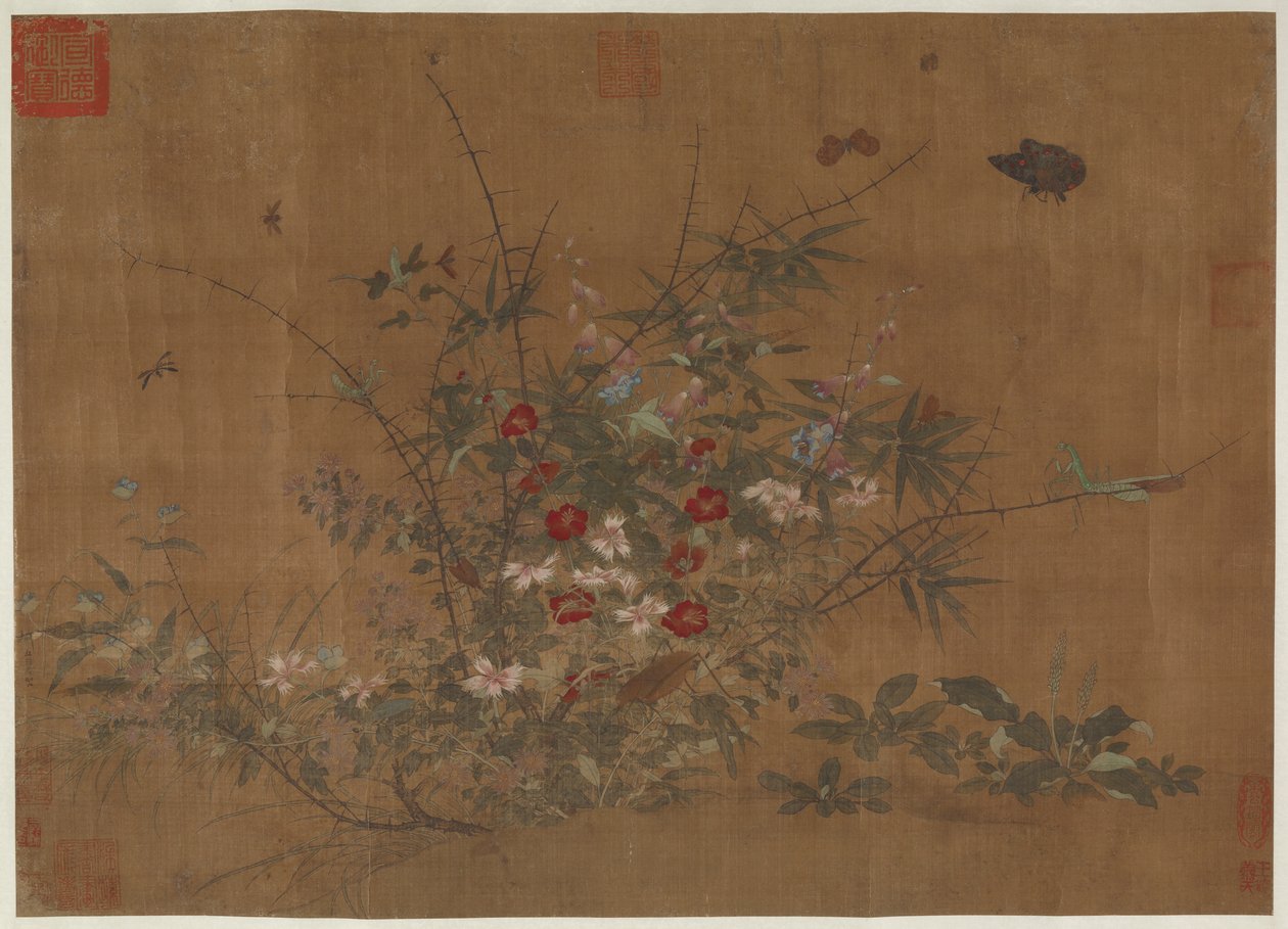 Fiori e insetti, dinastia Ming, XV secolo da Unbekannt
