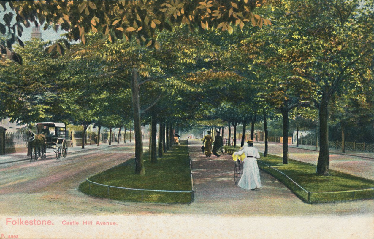 Folkestone. Castle Hill Avenue, fine XIX-inizio XX secolo da Unbekannt