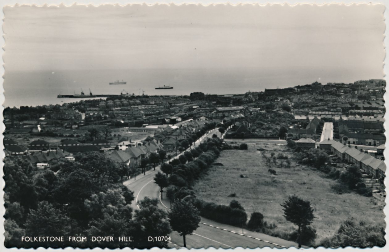Folkestone da Dover Hill, fine XIX - inizio XX secolo da Unbekannt