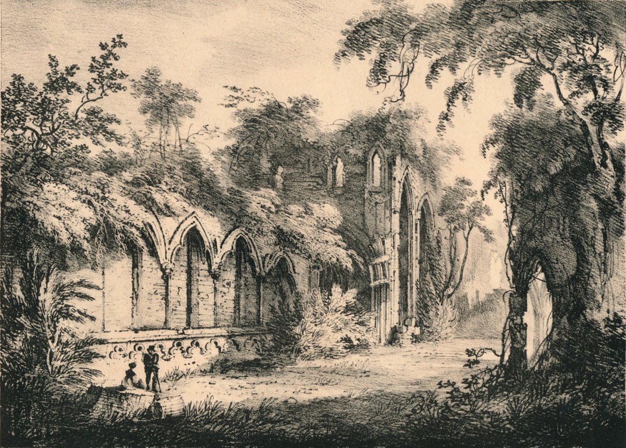Abbazia di Fountains, Yorkshire, 1823 da Unbekannt