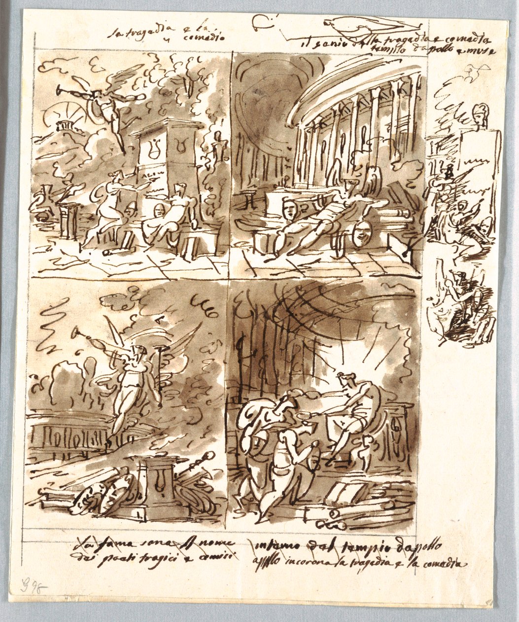 Quattro allegorie di commedia e tragedia da Unbekannt