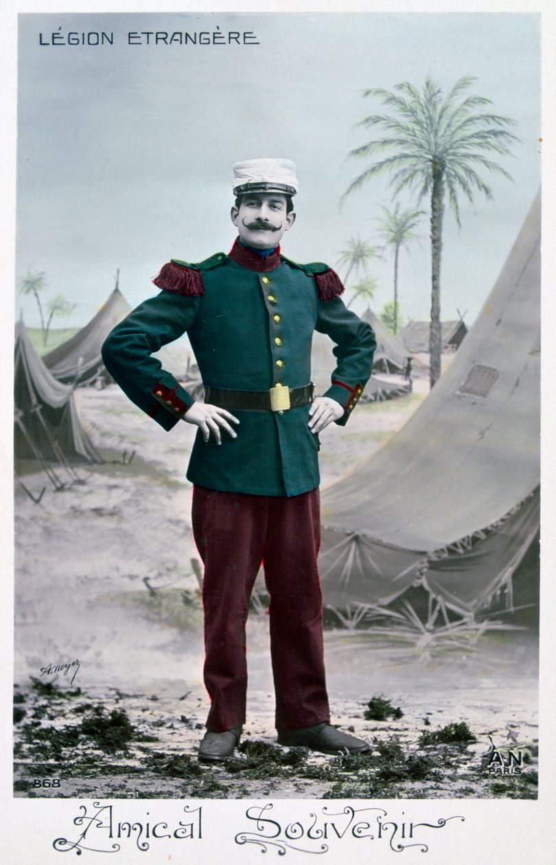 Cartolina della Legione Straniera Francese, c1900 da Unbekannt