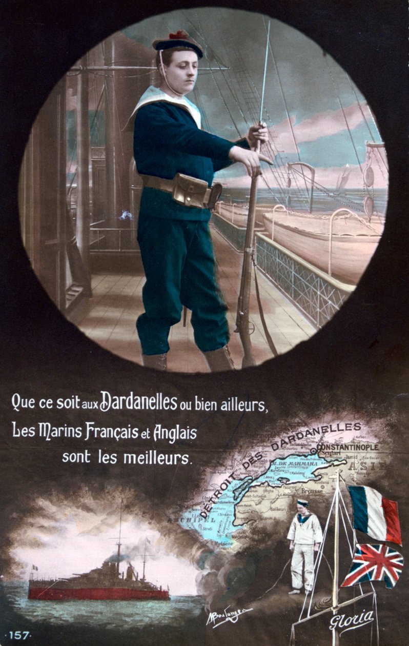 Cartolina francese della Prima Guerra Mondiale, 1914-1918 da Unbekannt