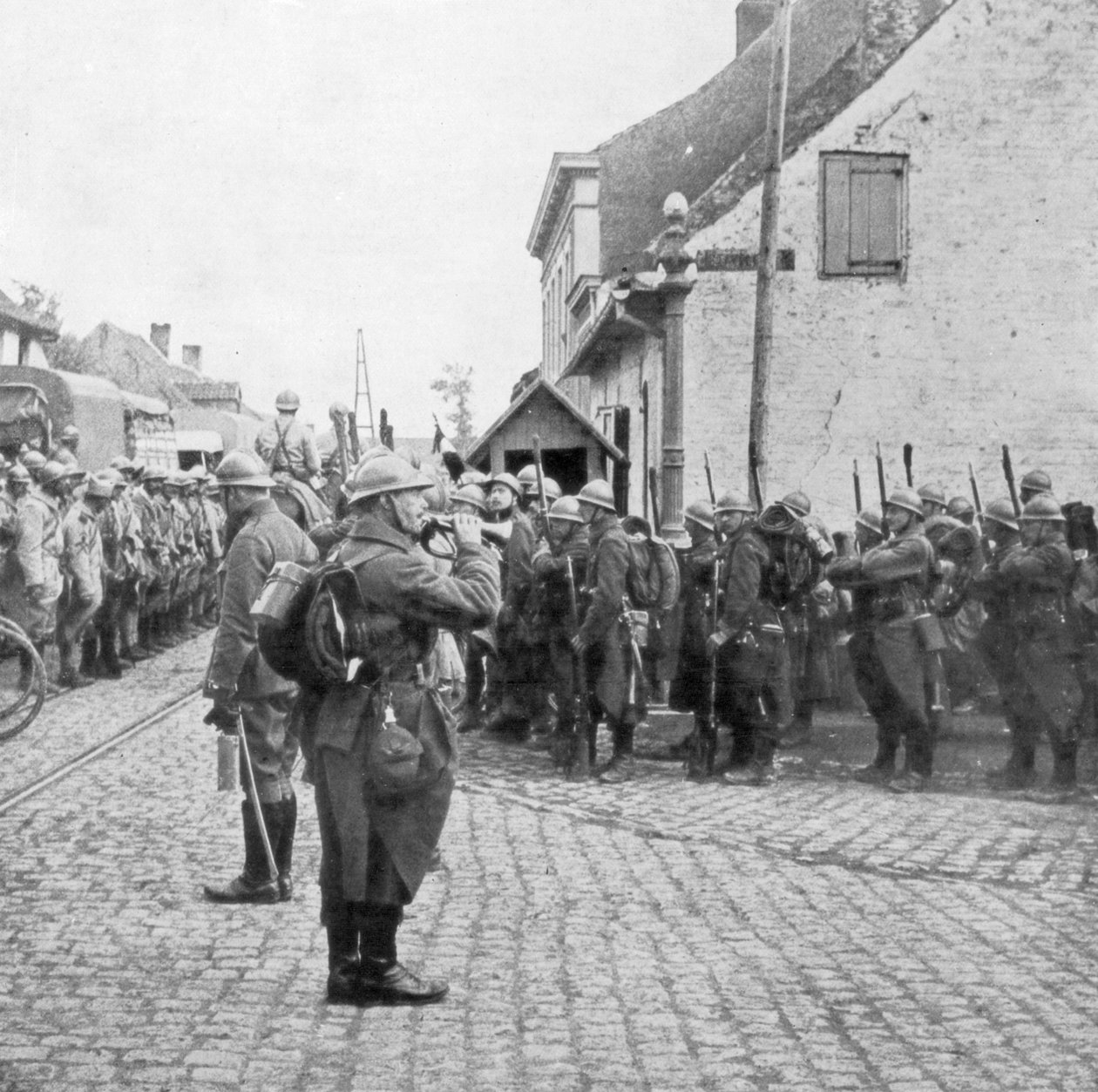 Truppe francesi e belghe, Fiandre, c1917 da Unbekannt