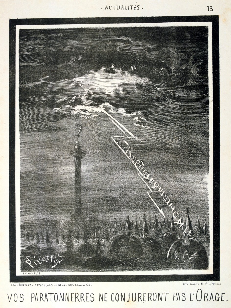 Cartone animato anti-prussiano francese, 1871 da Unbekannt