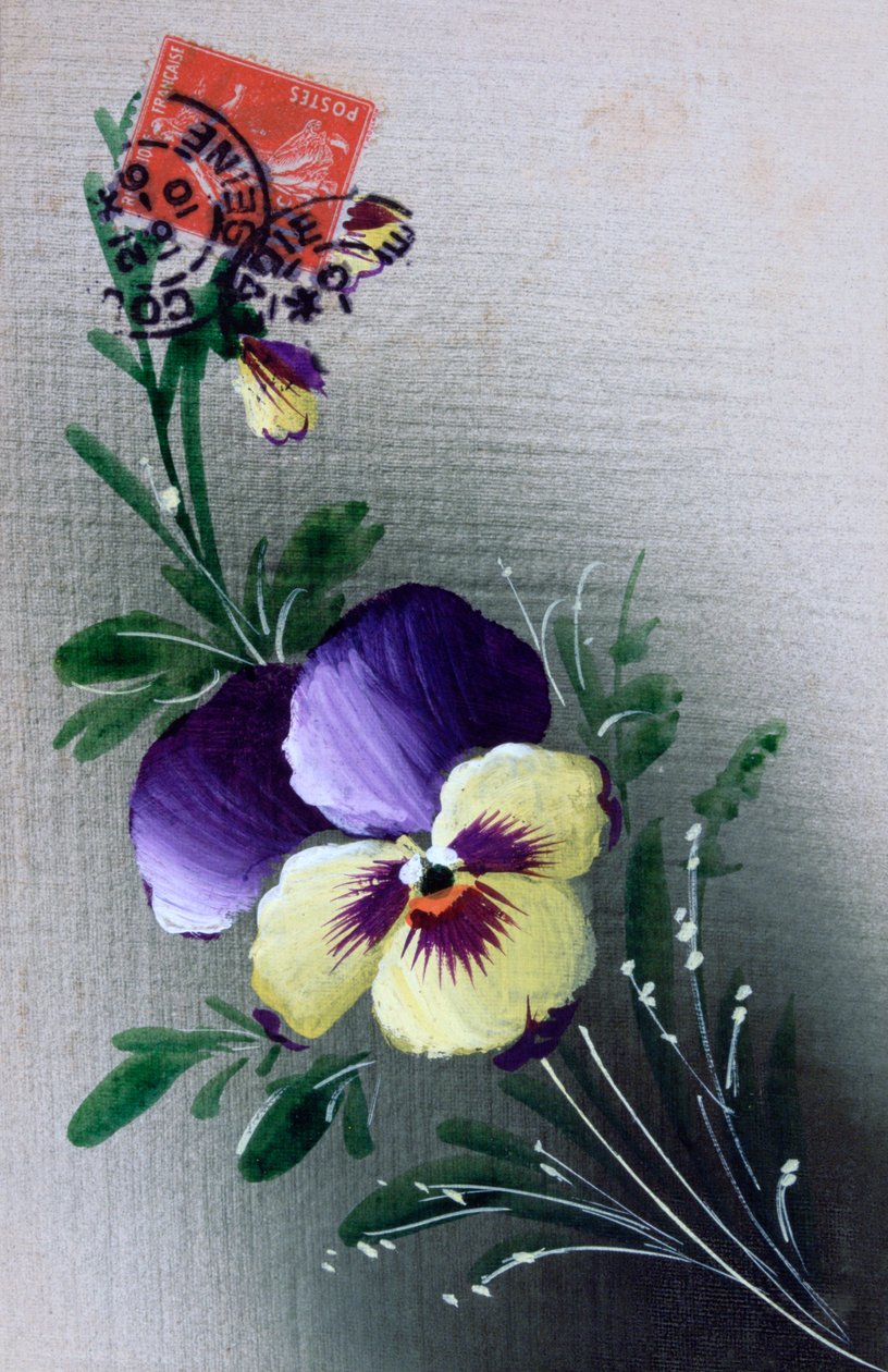 Cartolina floreale francese, c1900 da Unbekannt