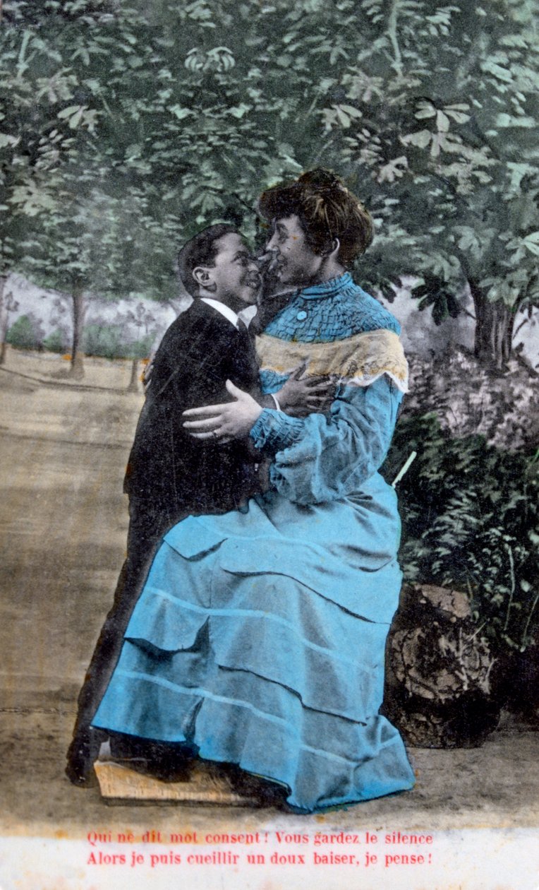 Cartolina romantica francese, c. 1900 da Unbekannt
