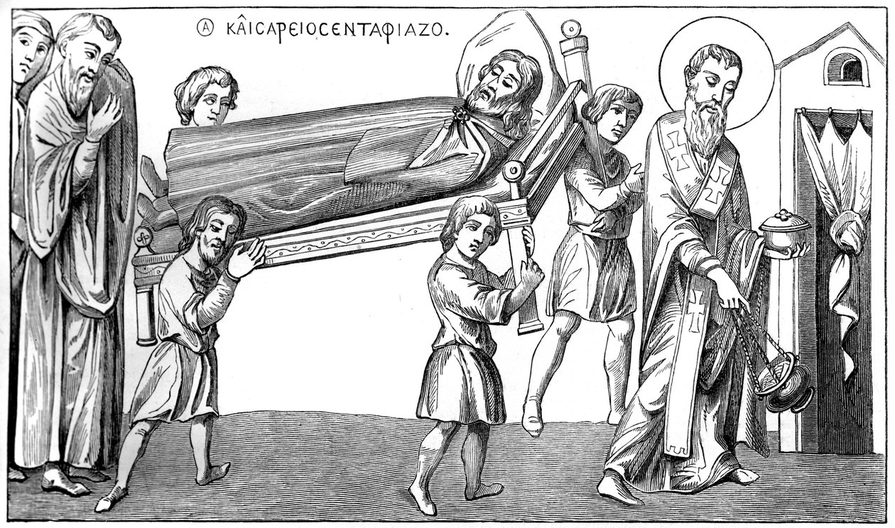 Funerale a St Césaire, 9° secolo, 1849 da Unbekannt