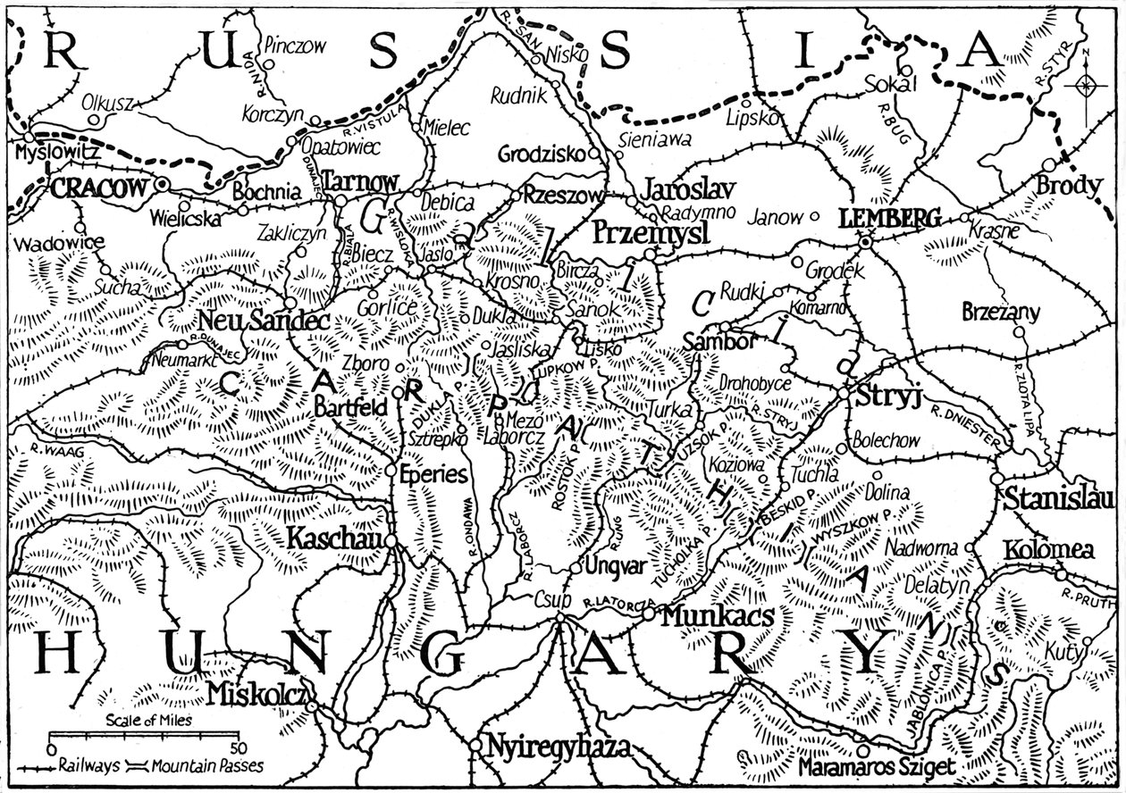 Galizia e i Passi dei Carpazi, 1915 da Unbekannt