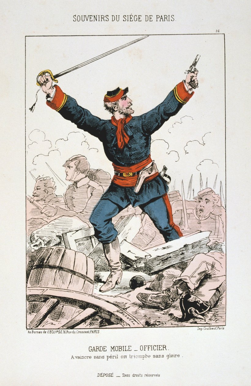 Garde Mobile - Ufficiale, Assedio di Parigi, 1870-1871 da Unbekannt