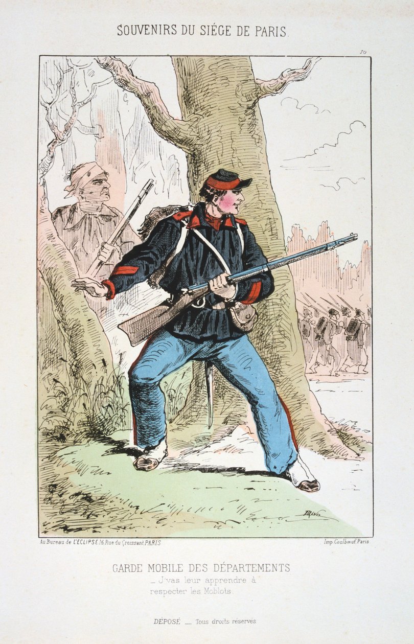 Garde Mobile dei Dipartimenti, Assedio di Parigi, 1870-1871 da Unbekannt