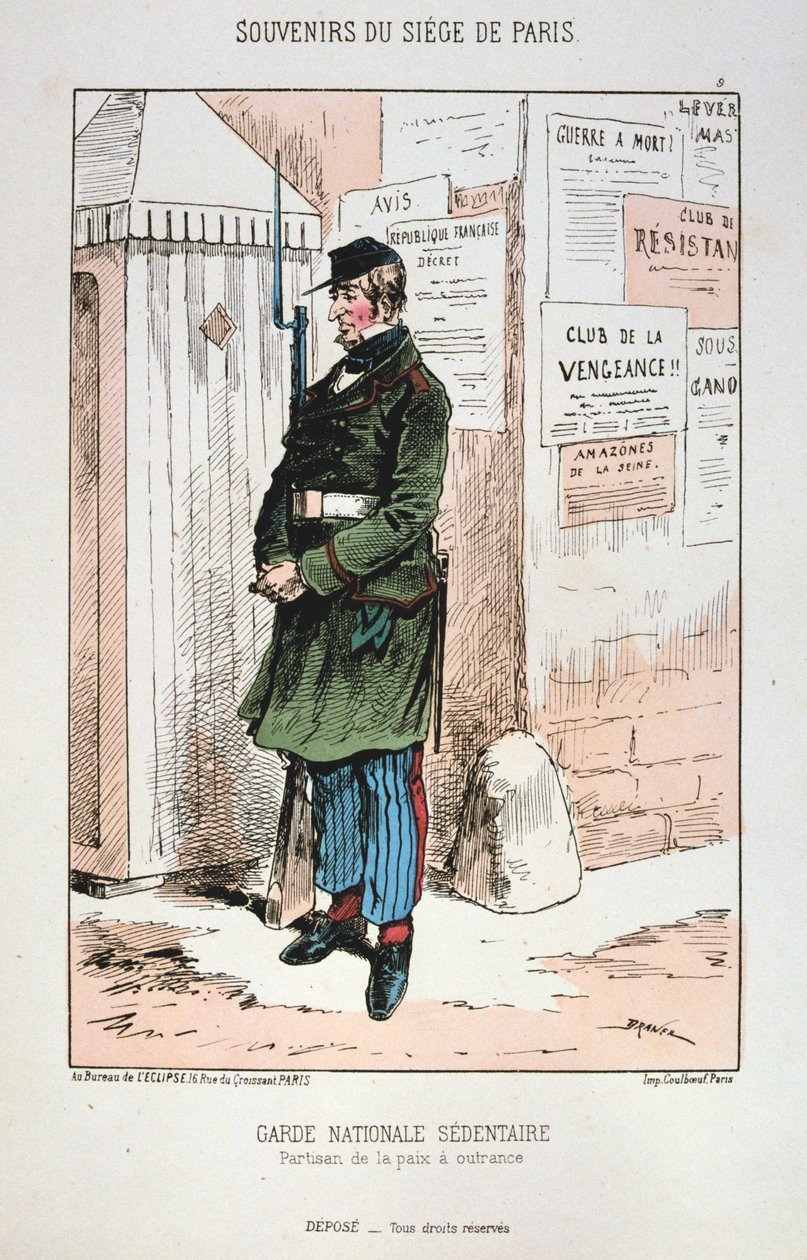 Garde Nationale Sedentaire, Assedio di Parigi, 1870-1871 da Unbekannt