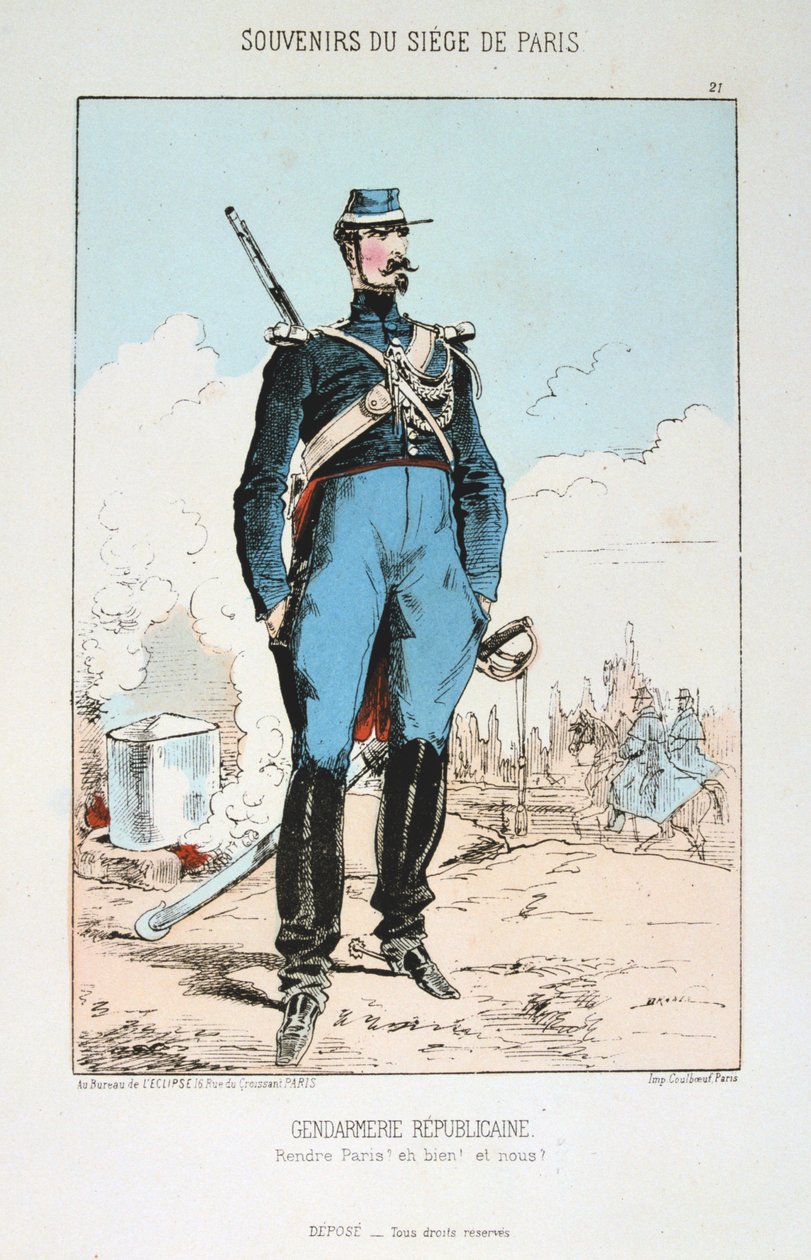 Gendarmeria Repubblicana, Assedio di Parigi, Guerra franco-prussiana, 1870-1871 da Unbekannt