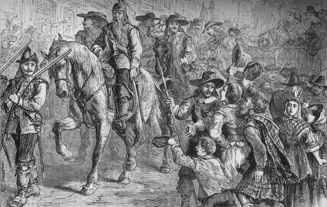 Il generale Dalzell entra a Edimburgo, luglio 1666, c1880 da Unbekannt