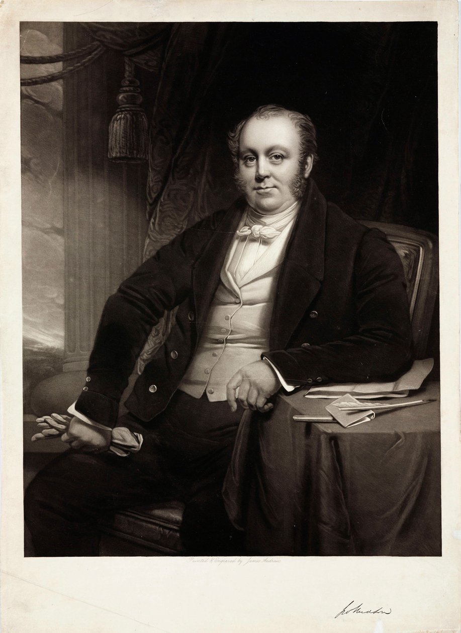George Hudson, presidente ferroviario inglese, c. 1850 da Unbekannt