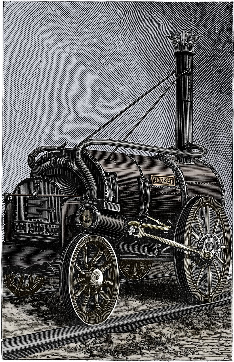 Locomotiva Rocket di George Stephenson, 1829 1892 da Unbekannt
