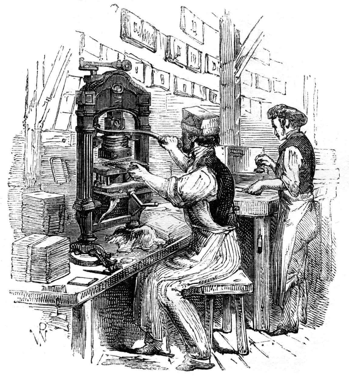 Pressa per doratura, 1886 da Unbekannt