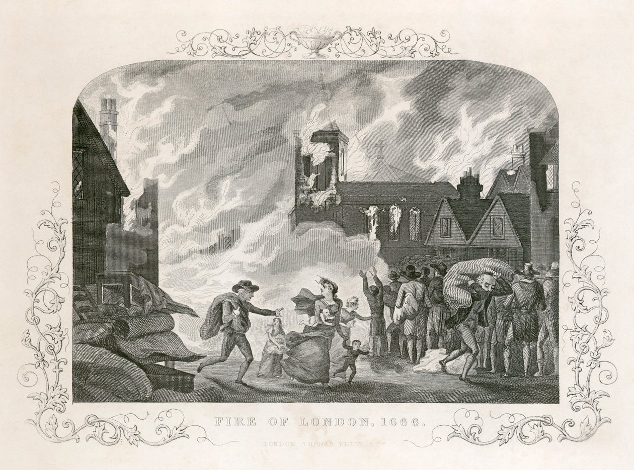 Grande Incendio di Londra, 1666 da Unbekannt