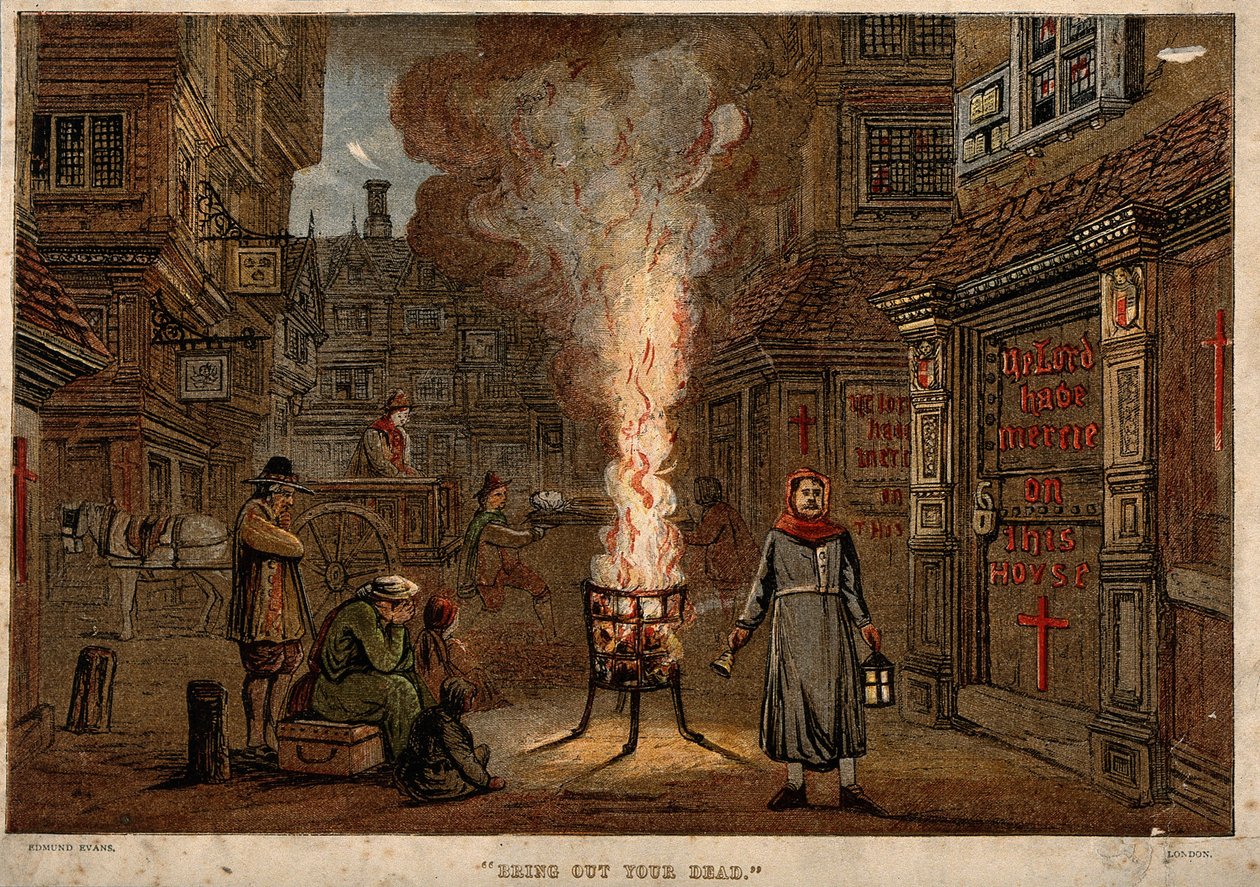 La grande peste a Londra, 1665 da Unbekannt