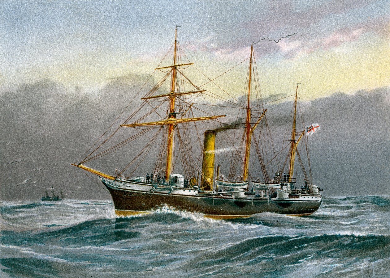 HMS Nymphe, sloop della Royal Navy, c1890-c1893 da Unbekannt