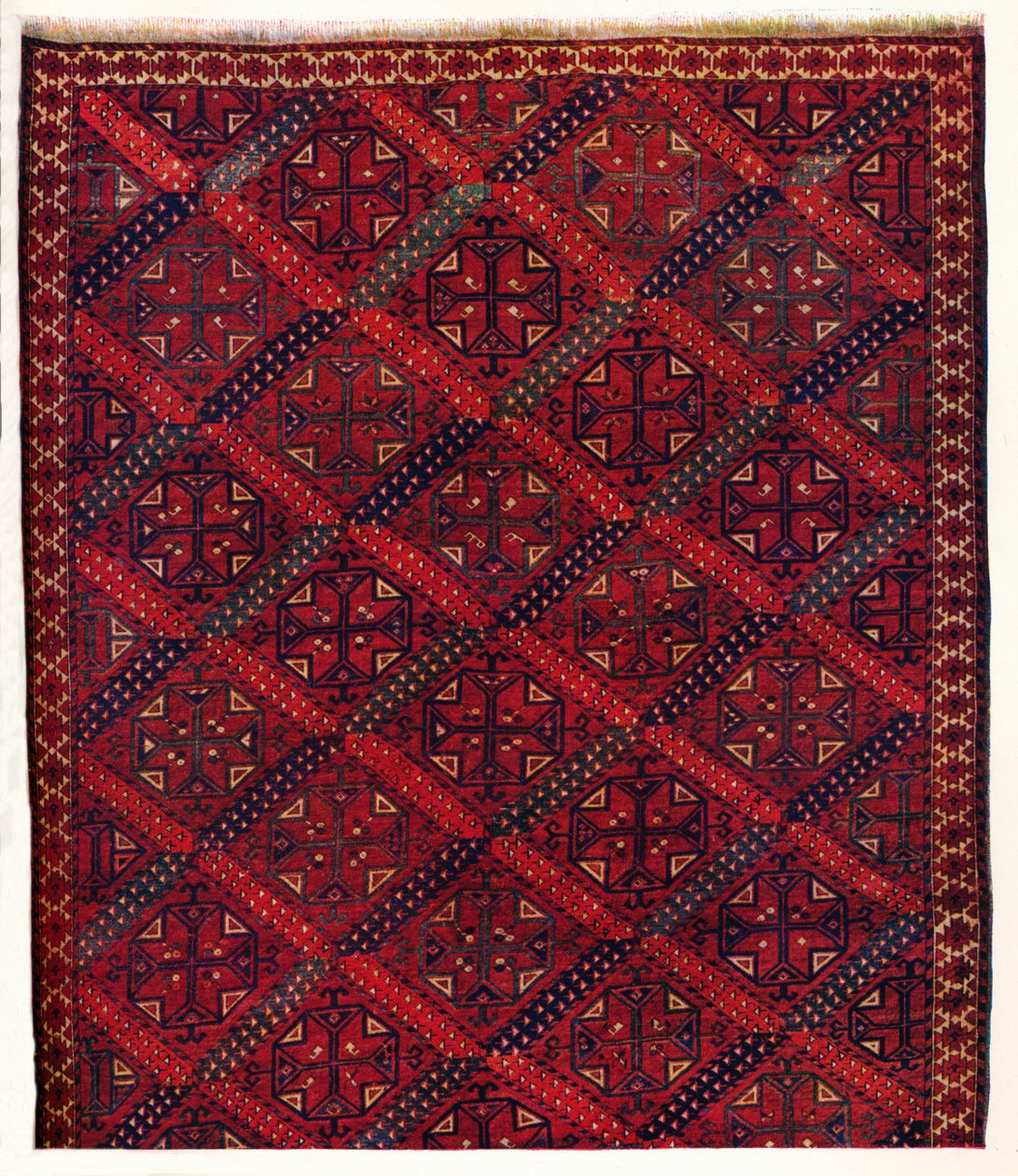 Metà di un tappeto Ersari Turkoman, c1700 da Unbekannt