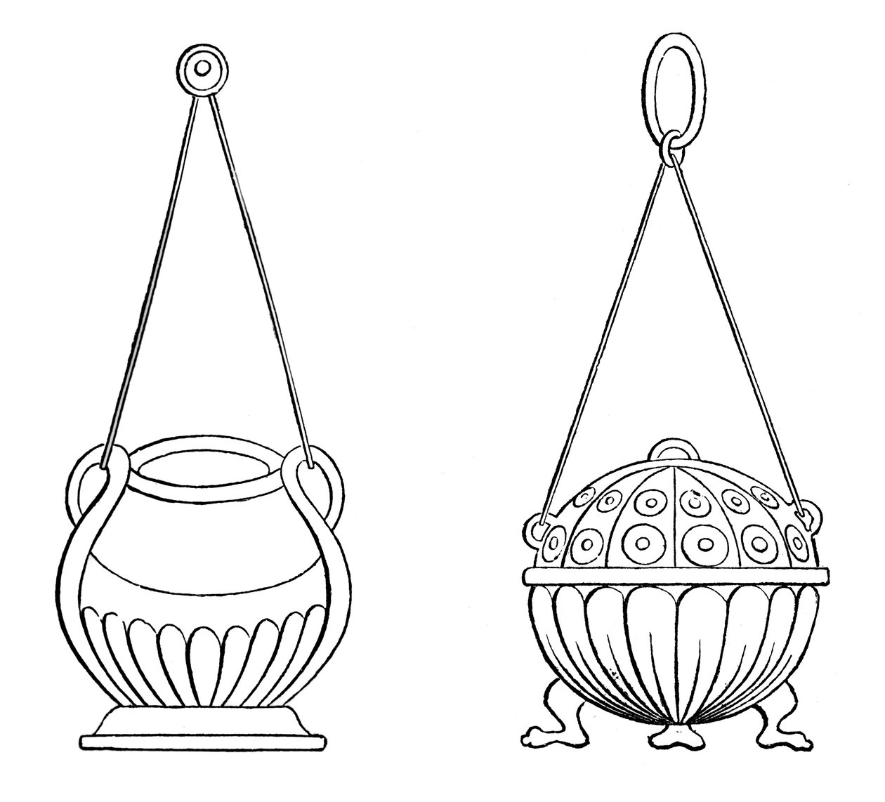 Lampade Appese, IX secolo, 1870 da Unbekannt