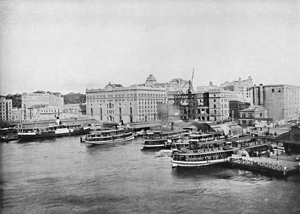 Traghetti del porto a Circular Quay, c1900 da Unbekannt