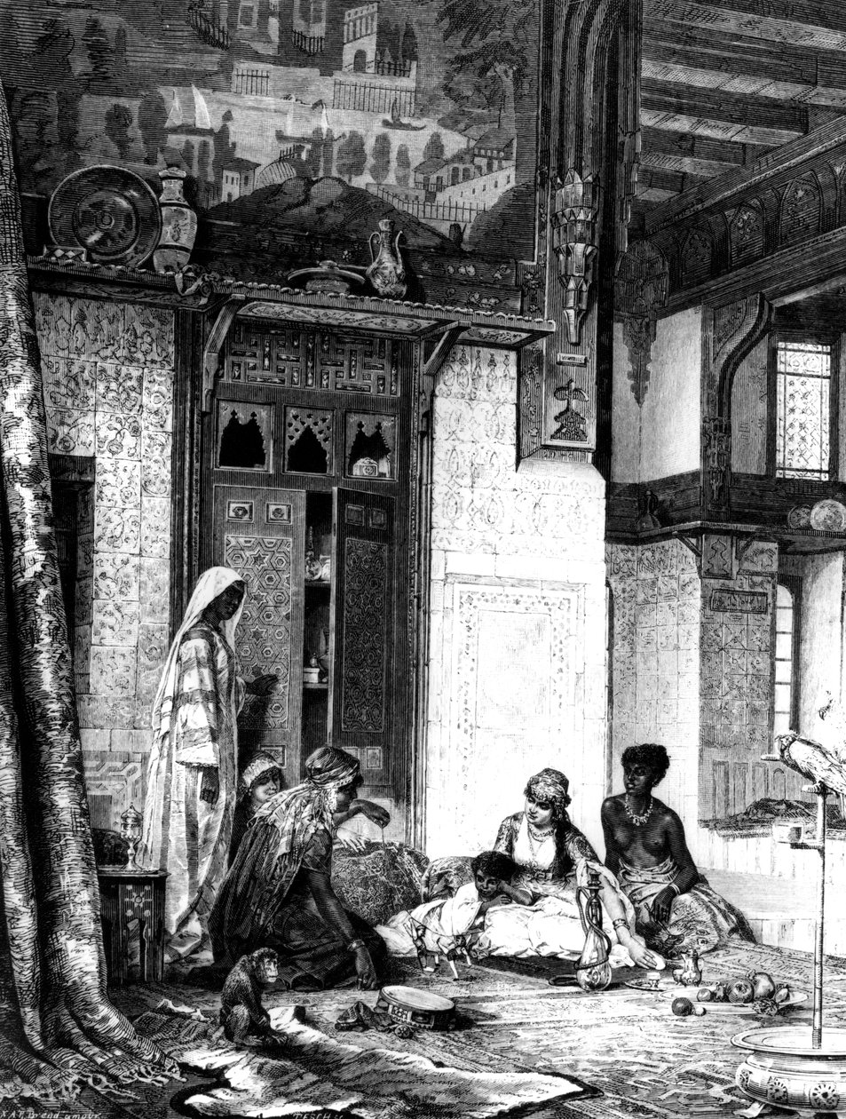 Harem in una dimora del califfo, 1880 da Unbekannt