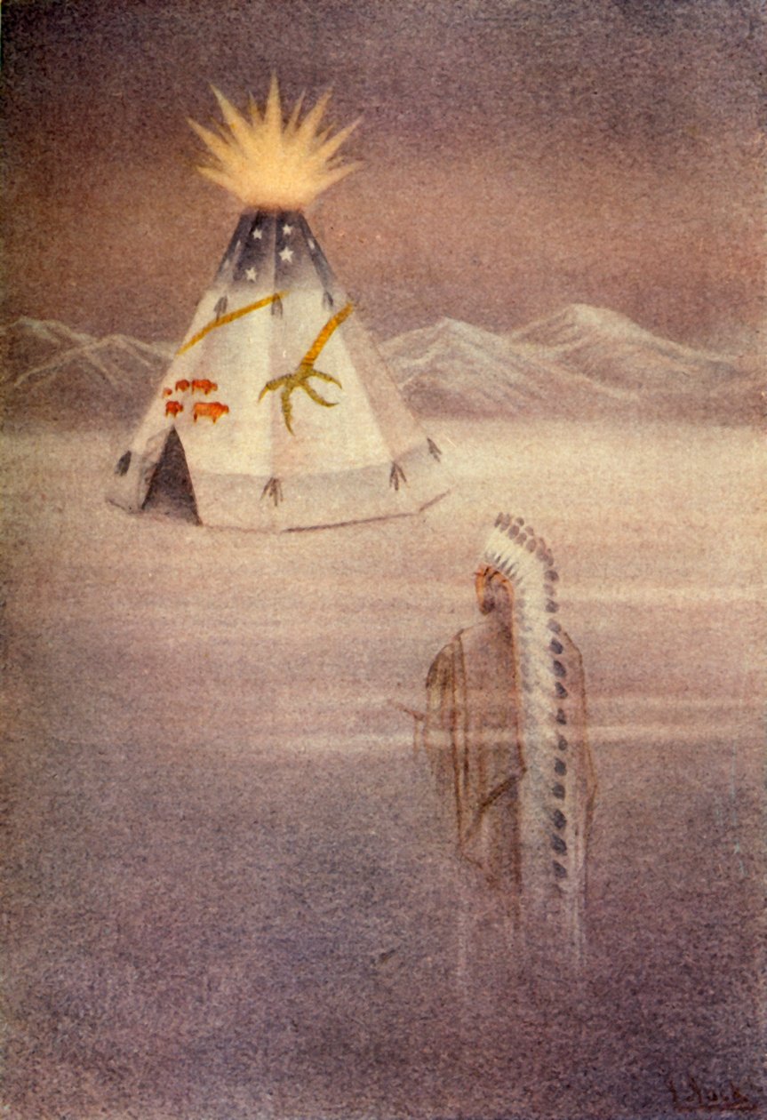 Ha descritto un grande teepee, 1914 da Unbekannt