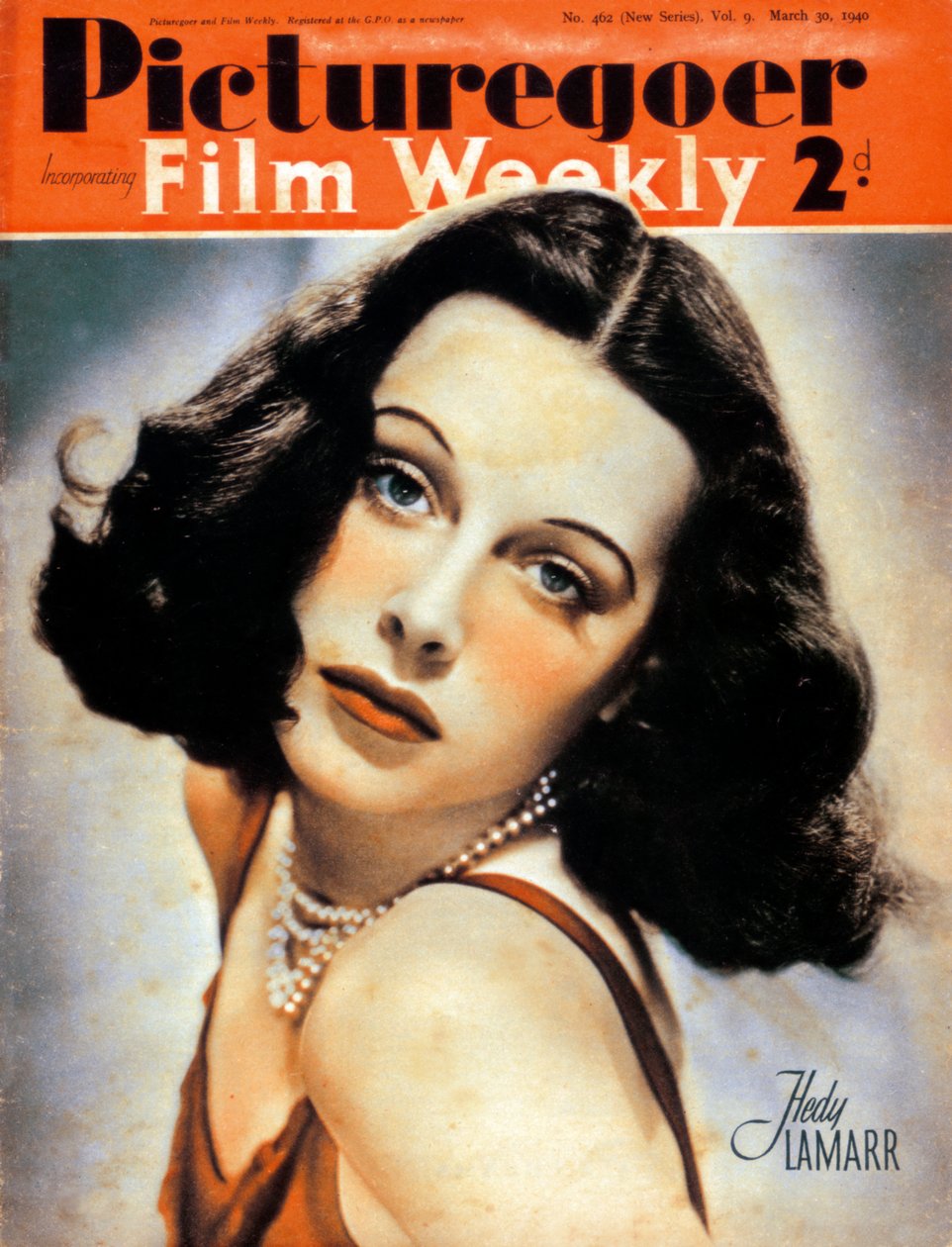 Hedy Lamarr 1914-2000, attrice austriaca naturalizzata americana, 1940 da Unbekannt