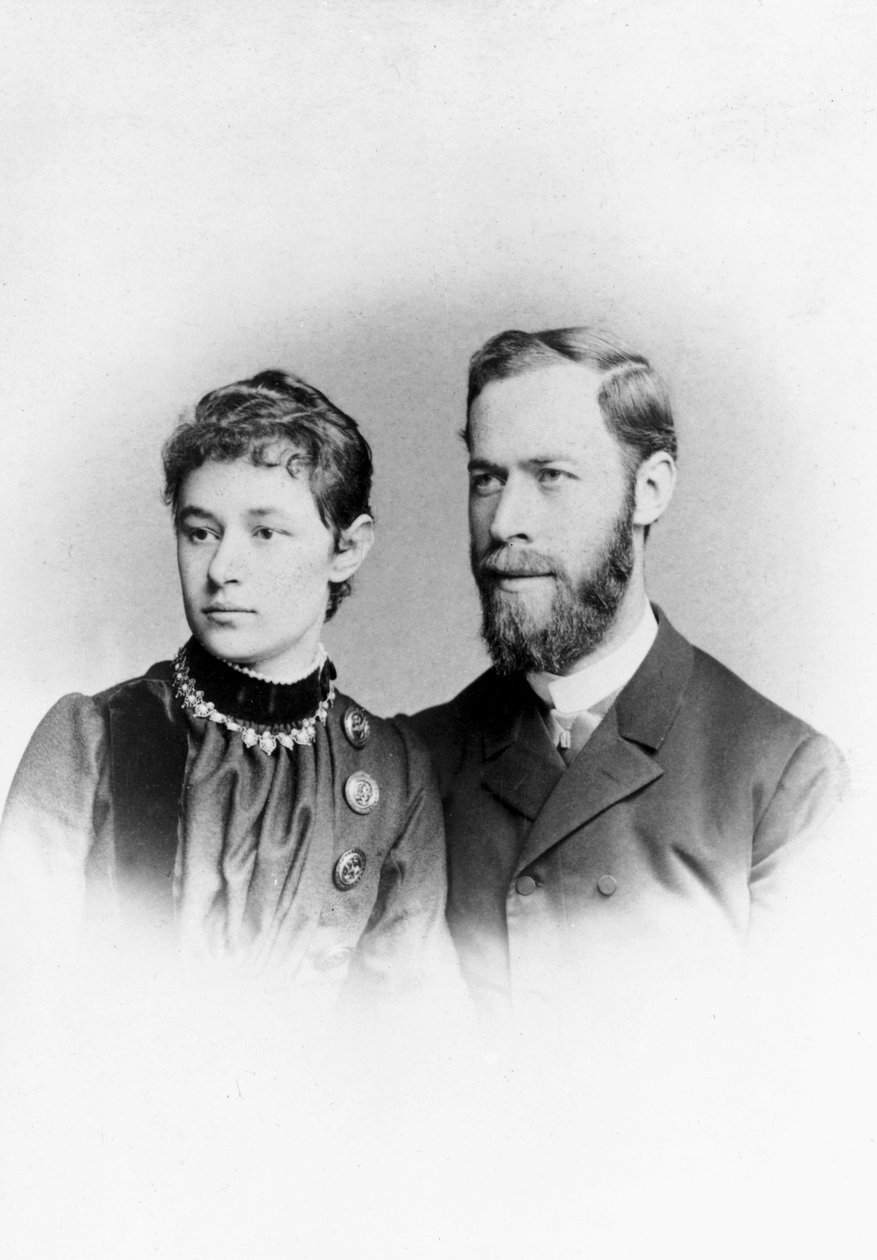Heinrich Hertz, fisico tedesco, con sua moglie Elizabeth da Unbekannt