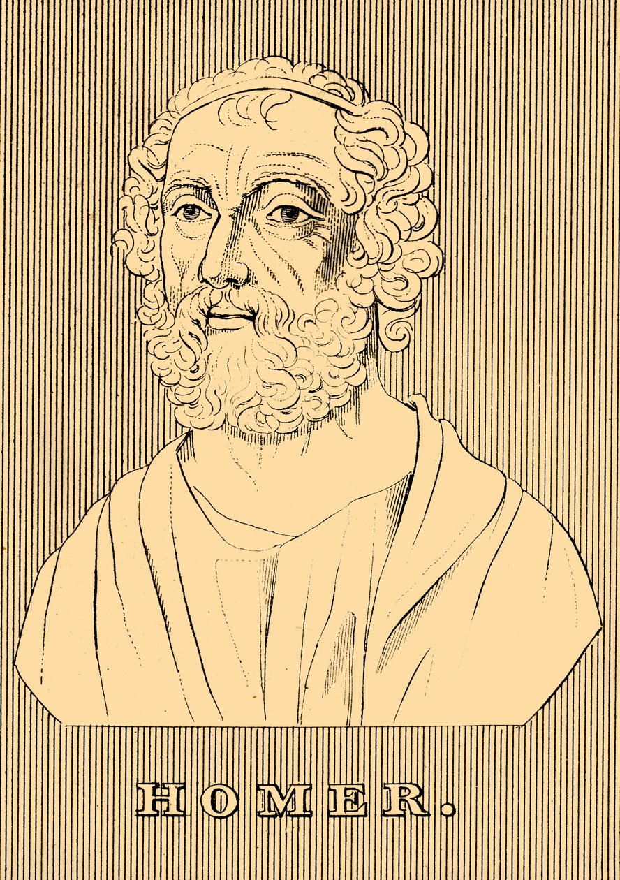 Omero, c800-701 a.C., 1830 da Unbekannt