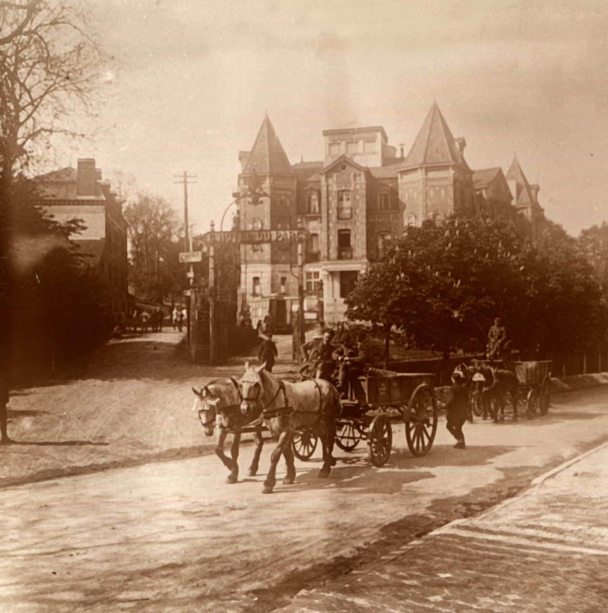 Ambulanza trainata da cavalli, Belgio, c1914-c1918 da Unbekannt
