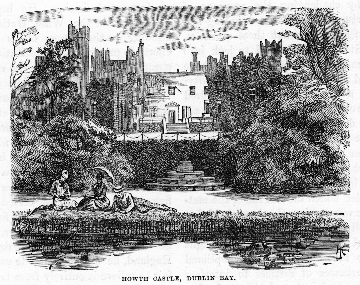 Castello di Howth, Baia di Dublino, XIX secolo da Unbekannt