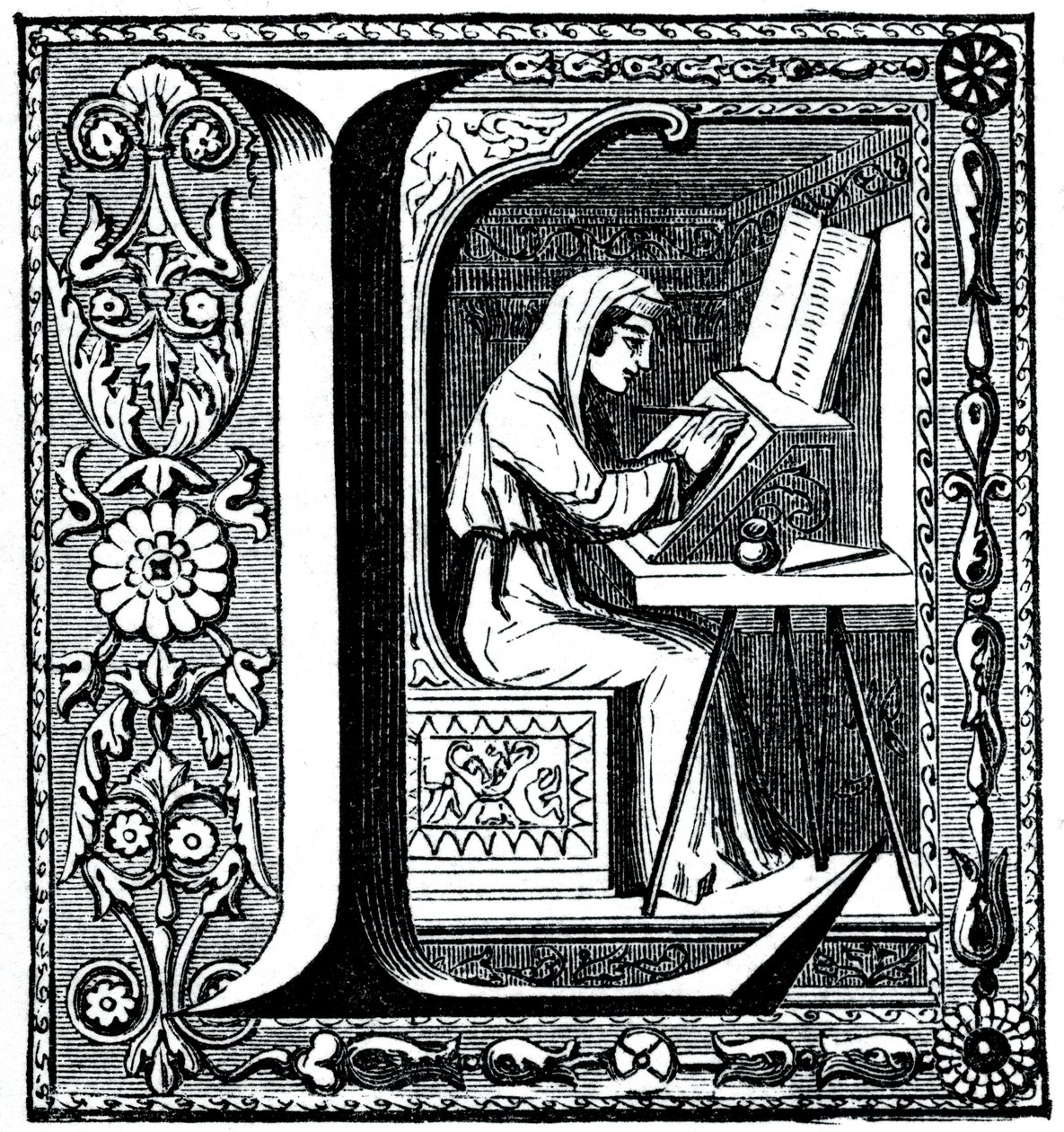 Lettera iniziale L, 1870 da Unbekannt