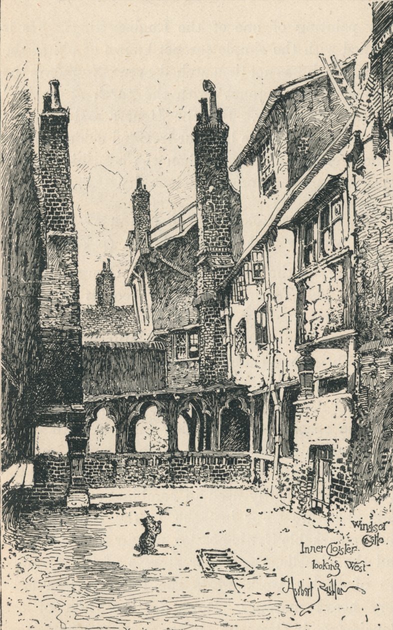 Chiostro interno, vista verso ovest, 1895 da Unbekannt