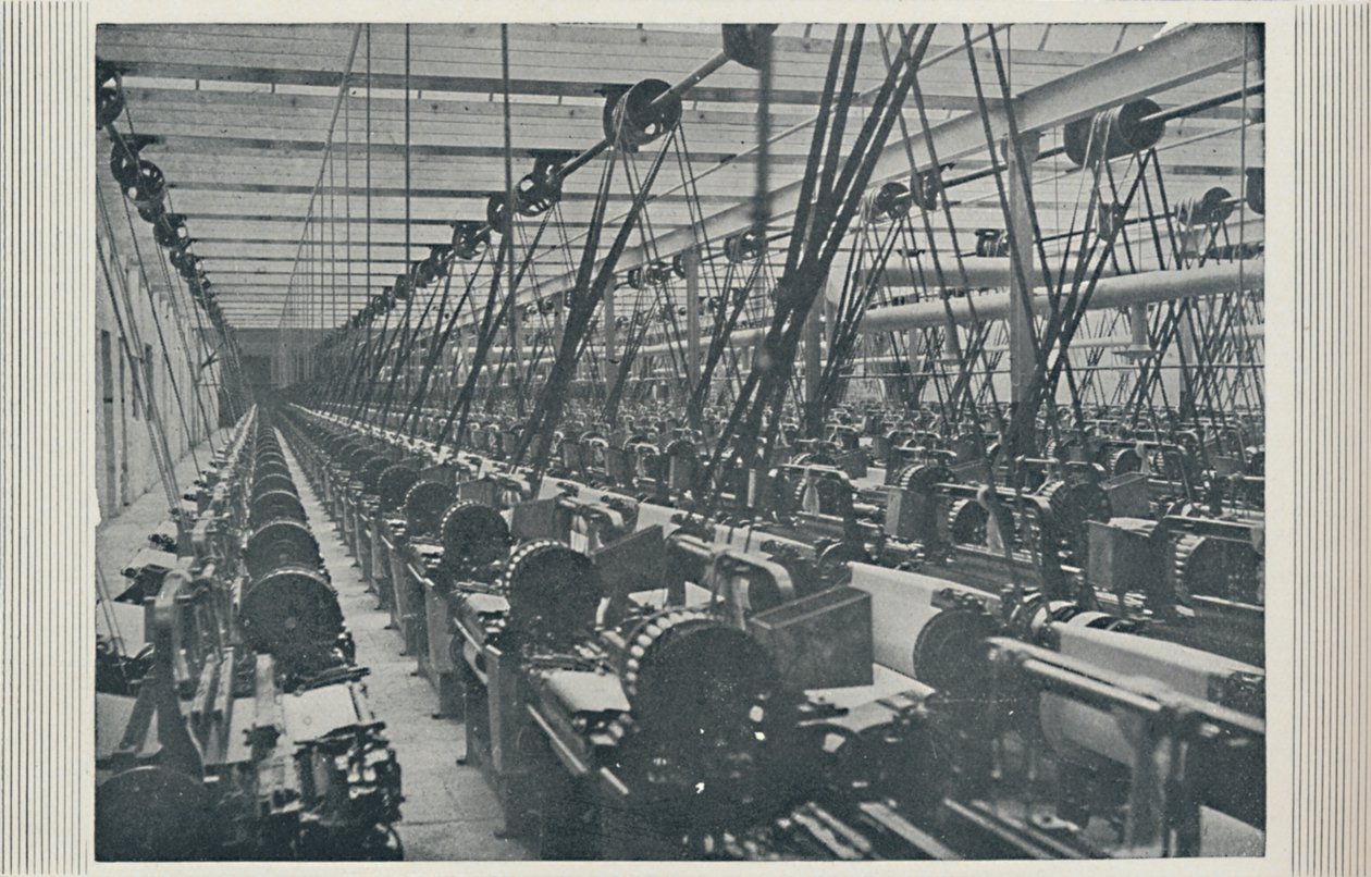 Interno di una filanda, 1910 da Unbekannt