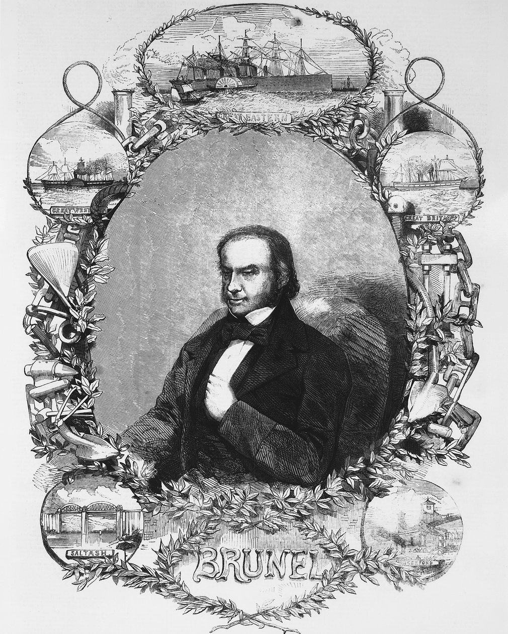 Isambard Kingdom Brunel, ingegnere civile, c1850s da Unbekannt