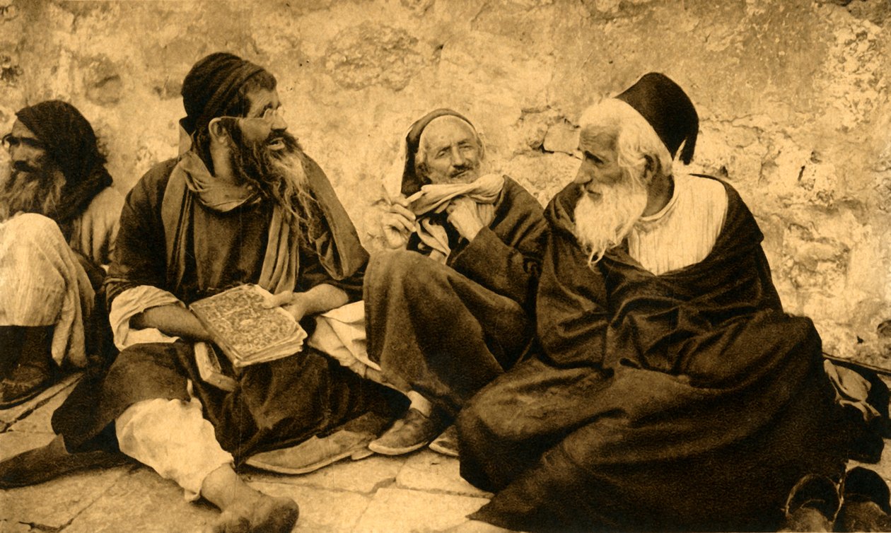 Gerusalemme - Ebrei al Muro del Pianto, c1918-c1939 da Unbekannt