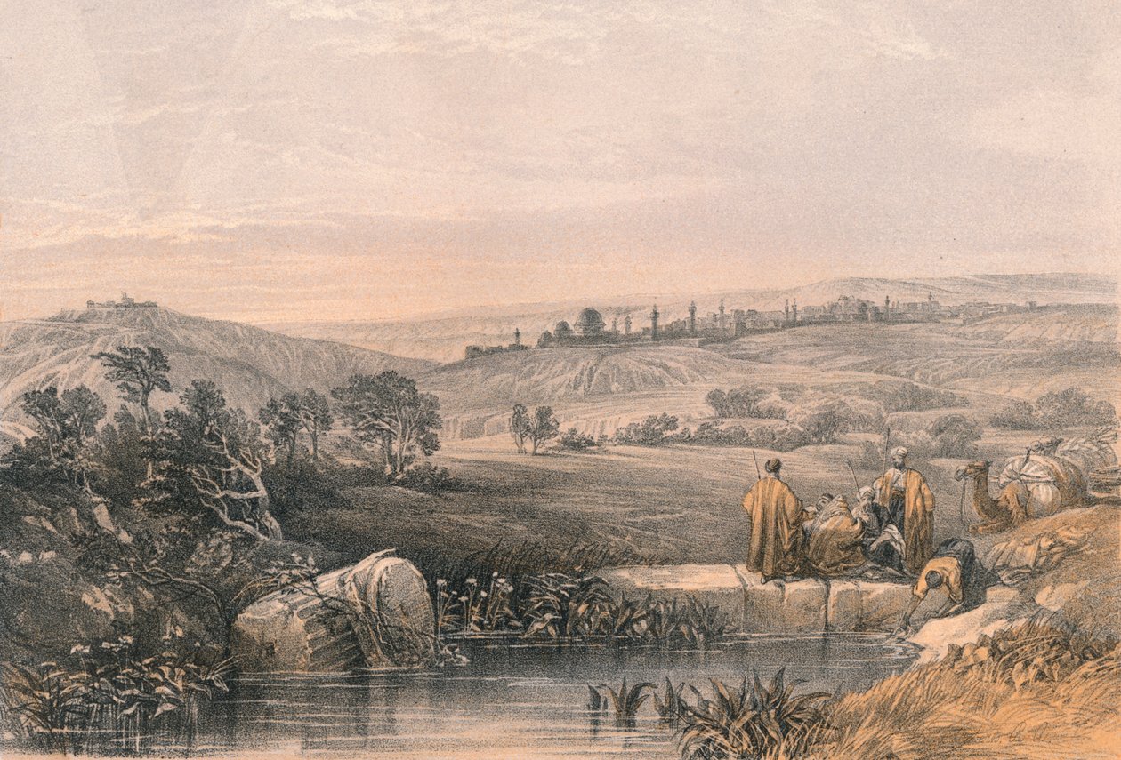 Gerusalemme dal nord, 1855 da Unbekannt