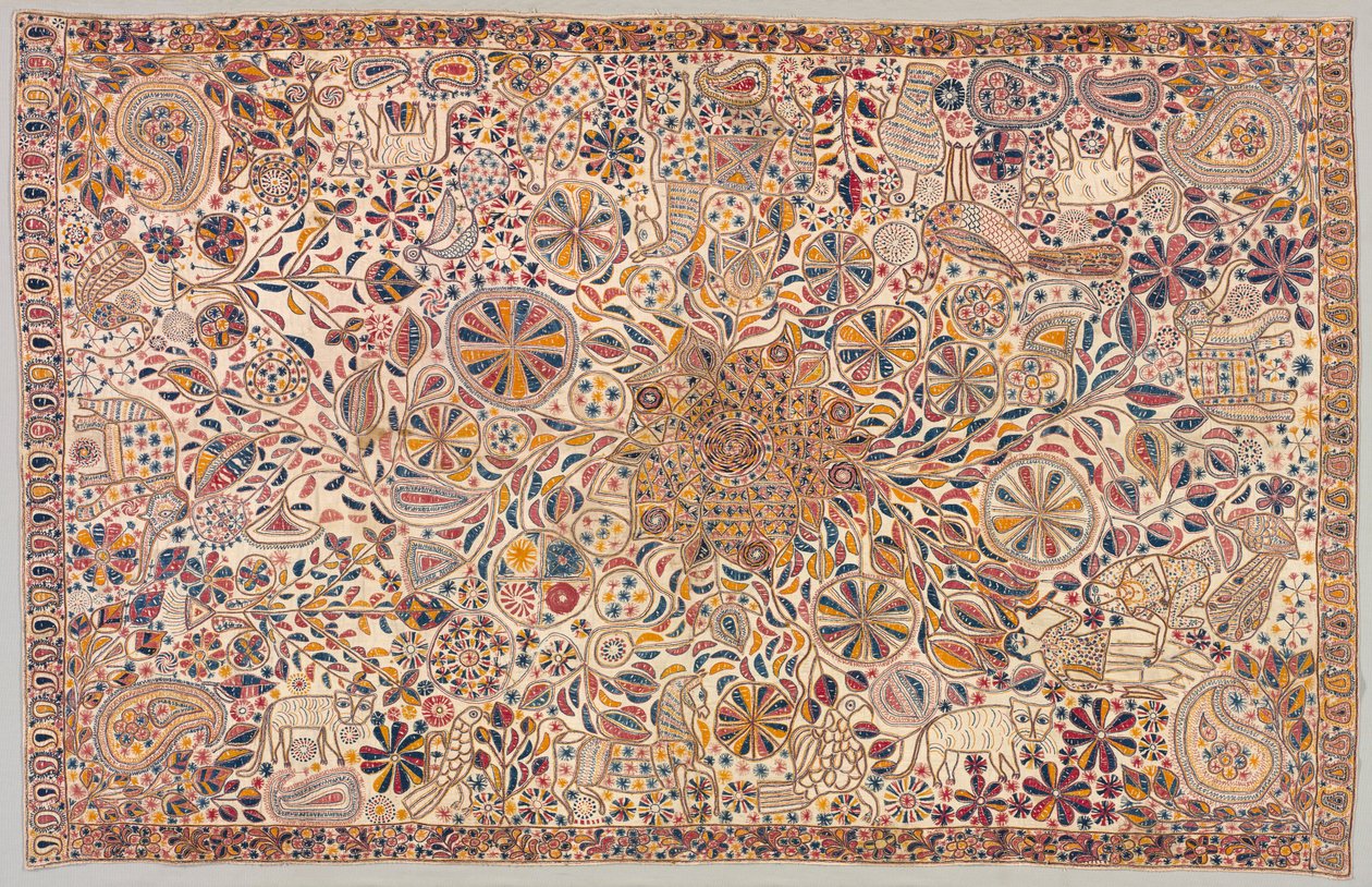 Trapunta cerimoniale Kantha, 1800s da Unbekannt