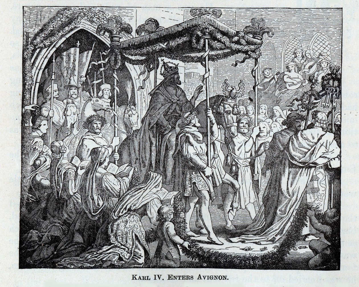 Carlo IV entra ad Avignone da Unbekannt